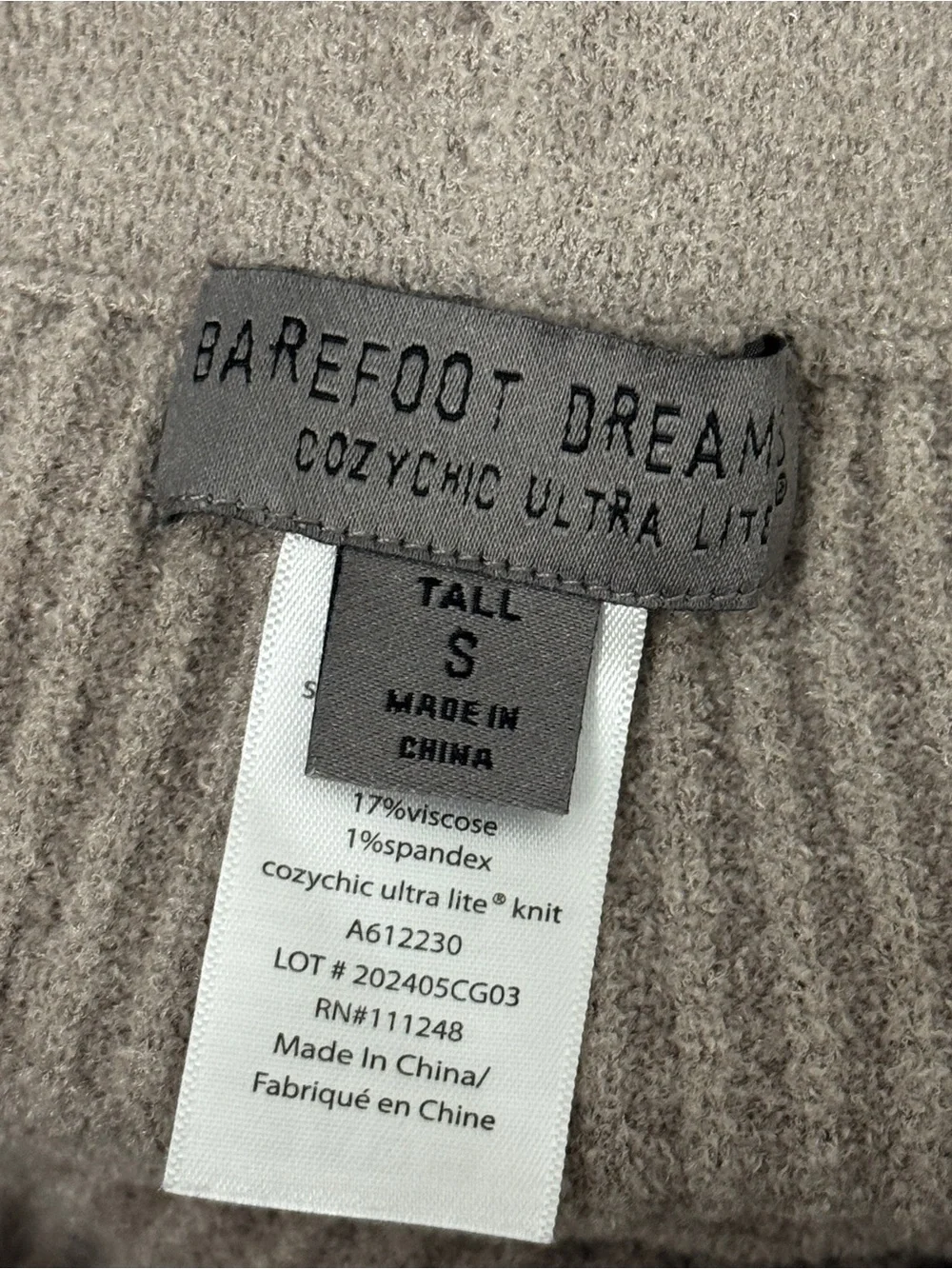 Barefoot Dreams cozychic ultra lite knit ribbed pants